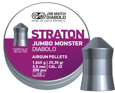 JSB  -  Luchtdruk Kogeltjes  -  kaliber 5.50mm / .22  -  STRATON JUMBO MONSTER  -  inhoud 200